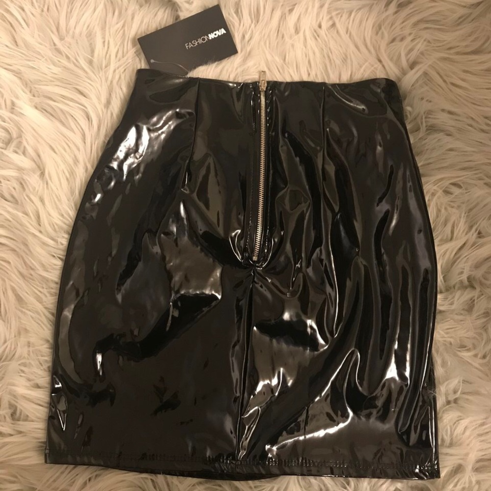 Patent leather mini